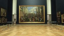Paolo Veronese's "The Wedding at Cana" (Les Noces de Cana) is seen in the Louvre museum in Paris