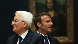 Presidents Mattarella (left) and Macron celebrate their countries links at a new Louvre exhibition, Paris. June 7, 2023