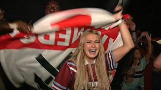 West Ham Fans feierten ausgelassen in Prag