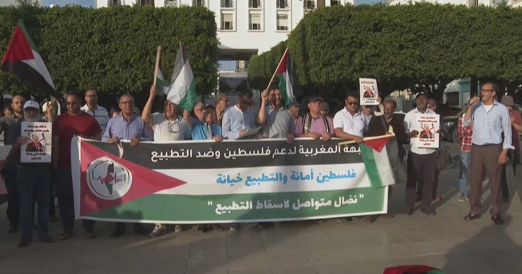 Moroccans hold pro-Palestinian rally to protest Knesset speaker’s visit