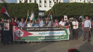 Moroccans hold pro-Palestinian rally to protest Knesset speaker's visit