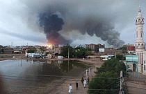 تصاعد الدخان في الخرطوم، السودان، 7 يونيو 2023.