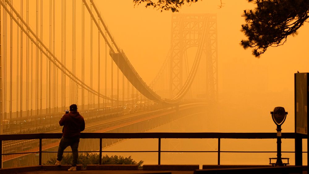 Watch: Canadian wildfire smoke blankets parts of US in yellowish haze