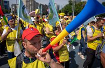 Румынские учителя вышли на улицы с требованием повысить зарплату и улучшить условия труда, июнь 2023 г.