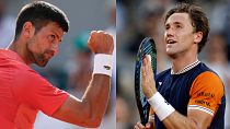 Novak Djokovic et Casper Ruud