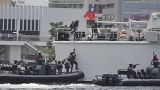 حرس السواحل التايواني خلال تدريبات على مكافحة الإرهاب في جنوب غرب تايوان