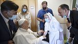 A katolikus egyházfő a Gemelli klinikán