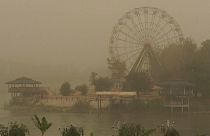 Sandstorm hits the city of Mosul in Iraq. 