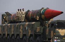 Egy nukleáris töltet hordozására alkalmas pakisztáni rakéta