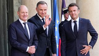 Лидеры Франции, Германии и Польши обсудили ситуацию в Украине, 12 июня 2023 года.