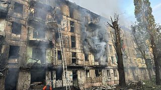 قصف روسي على منكقة كريفي ريه في أوكرانيا