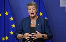 Die EU-Kommissarin für Inneres, Ylva Johansson, am 24. Januar 2023 in der EU-Zentrale in Brüssel.