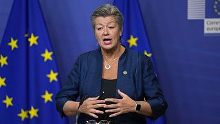 European Commissioner for Home Affairs Ylva Johansson at EU headquarters in Brussels on Jan. 24, 2023.