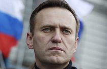 Russian opposition activist Alexei Navalny takes part in a march in memory of opposition leader Boris Nemtsov in Moscow, Russia, on Saturday, Feb. 29, 2020.