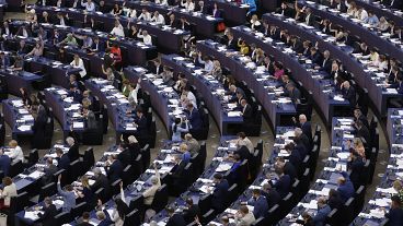 Lawmakers during a plenary session of the European Parliament.