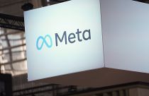 The META logo is seen at the Vivatech show in Paris in Paris, France, Wednesday, June 14, 2023.