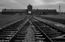 ریل‌های راه‌آهنی که صدها هزار نفر یهودی از طریق آن به اتاق‌های گاز داخل اردوگاه مرگ سابق نازی‌ها در آشویتس هدایت شدند