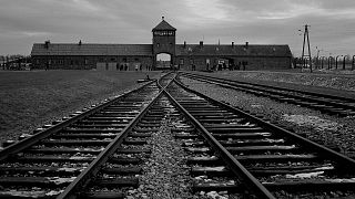 ریل‌های راه‌آهنی که صدها هزار نفر یهودی از طریق آن به اتاق‌های گاز داخل اردوگاه مرگ سابق نازی‌ها در آشویتس هدایت شدند