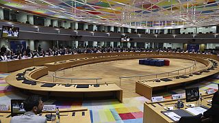 La salle de réunion à Bruxelles des dirigeants de l'UE