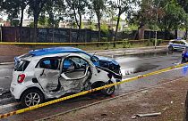 Les deux véhicules accidentés dans le quartier Casal Palocco, dans le sud-ouest de Rome.