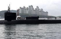زیردریایی آمریکایی در کره جنوبی