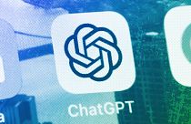 The ChatGPT app is displayed on a mobile phone, May 2023