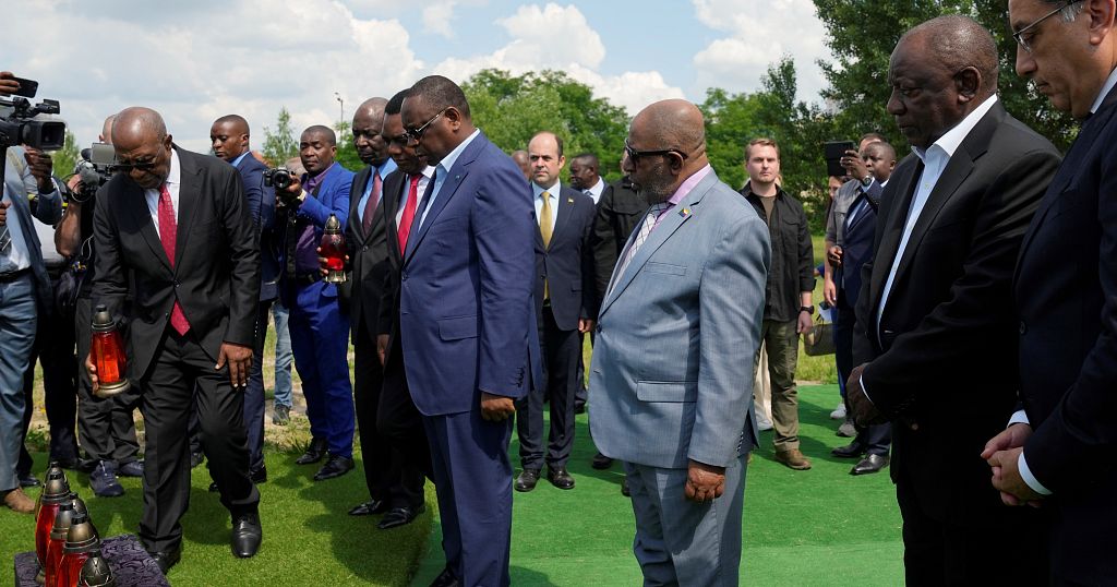 African leaders visit Ukrainian town of Bucha