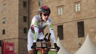 Gino Mäder a 2021-es spanyol kerékpáros körversenyen, a Vueltán