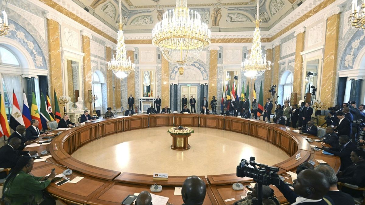 African leaders meet President Vladimir Putin at Konstantinovsky Palace in Russia, June 17th 2023