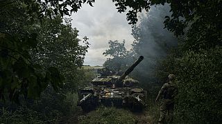 Украинский танк под Бахмутом, недавнее фото