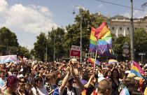 Gay pride-felvonulás tavaly júniusban Bécsben