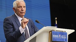 El responsable de Asuntos Exteriores de la Unión Europea, Josep Borrell, en El Cairo.