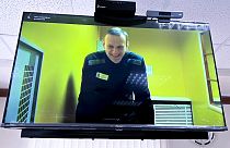 Находящийся в колонии Алексей Навальный на видеосвязи с судом