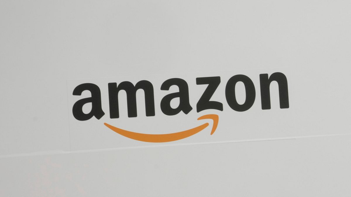 Das Amazon-Logo ist auf der Vivatech-Messe in Paris in Paris, Frankreich, am Mittwoch, 14. Juni 2023, zu sehen. 