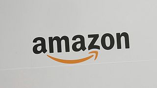 The Amazon logo is seen at the Vivatech show in Paris in Paris, France, Wednesday, June 14, 2023. 