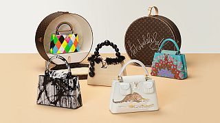 A selection of Louis Vuitton's Artycapucines bags up for auction 