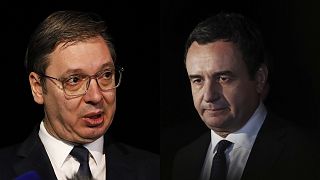 Líderes da Sérvia (esq), Aleksandar Vučić, e do Kosovo, Albin Kurti, ainda não se mostraram disponíveis para voltar a negociar