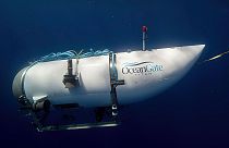 This photo provided by OceanGate Expeditions shows a submersible vessel named Titan used to visit the wreckage site of the Titanic.