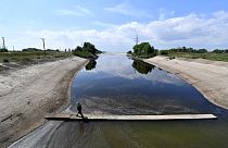 Kanal am Kachowka-Stausee