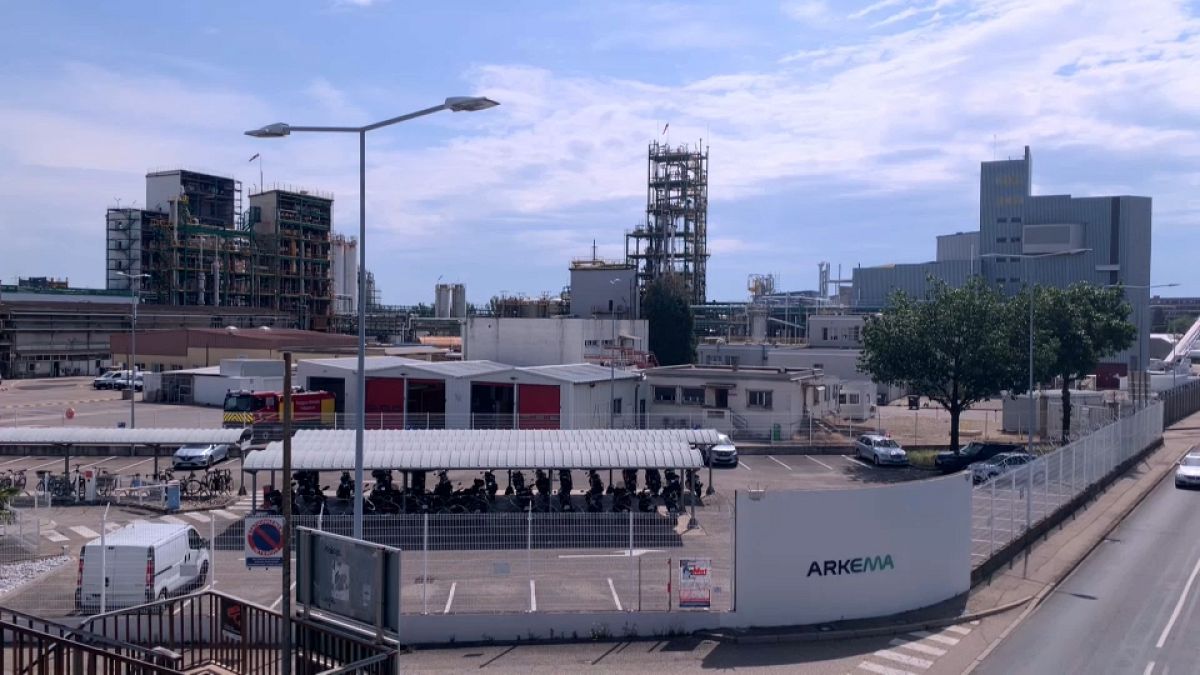 L'usine du groupe chimique Arkema, à Pierre-Bénite, 19/06/2023.