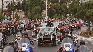 الأمير الحسين بن عبد الله خلال حفل زفافه