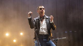 Alex Turner of Arctic Monkeys performs at the Voodoo Music Experience in City Park on Sunday, Oct. 28, 2018, in New Orleans.