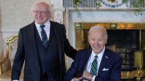 Ireland's president usually plays a ceremonial rather than political role, like when he welcomed US president Joe Biden to the country. 