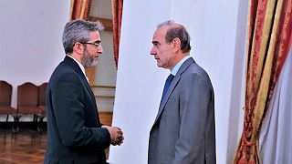 علی باقری و انریکه مورا، مسئولان ایرانی و اروپایی مذاکرات برجام
