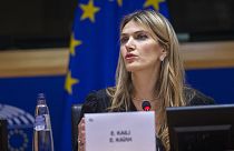 Die griechische EU-Abgeordnete und Hauptverd'chtige im Korruptionsskandal Eva Kaili 