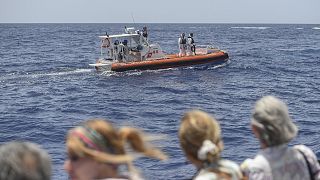 Der Justizausschuss auf einer Beobachtungsmission zur Suche und Rettung in Lampedusa, 20. Juni 2023.