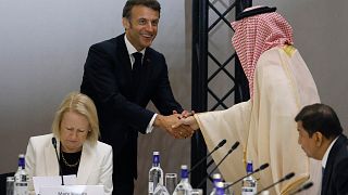 A francia elnök és Szaúd-Arábia koronahercege az Elysée-palotában