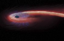 Bir kara delik tarafından yutulan yıldız ve bu süreçte yayılan X-ışını parlaması (AP)