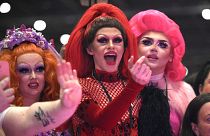 Attendees visit RuPaul's DragCon UK 2023 Drag Queen convention at the ExCeL centre in east London on January 6, 2023.