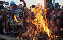 Bolivya'da yerli Aymara halkı yeni yılı kutladı